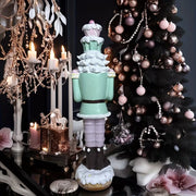 Christmas Nutcracker Cupcake Resin Statue - Hand-Piped Frosting & Food-Grade Resin, Whimsical Dessert Table Decor, Fairytale Living Room Accent, Creative Gift for Christmas, Weddings, Birthdays, Valentine’s Day, Nutcracker Christmas Decor