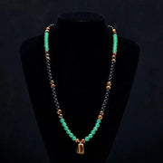 Money AttractionNecklace WithGreenAventurine& Tiger EyePendant Healing Crystal Stone