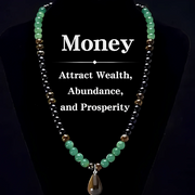 Money AttractionNecklace WithGreenAventurine& Tiger EyePendant Healing Crystal Stone