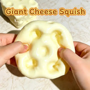 Jumbo Yellow Cheese Squishy Fidget Toy - Moldable Slow Rising Squishies, Non-Rebound Squeezy Stress Relief Toy, ASMR Sensory Supply, Party Bag Gifts for Play & Relaxation