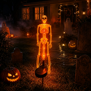 💀 Solar Purple Glow Skeleton Yard Stake
