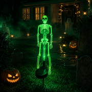 💀 Solar Purple Glow Skeleton Yard Stake