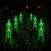 💀 Solar Purple Glow Skeleton Yard Stake
