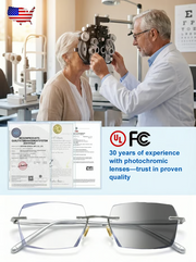 🔥Buy 1 Get 1 Free (2 pairs) – 【Co-Created by Designers】Gypsophila Smart Zoom and Color-Changing Reading Glasses 5 Reviews