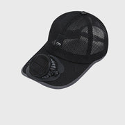 🌞🧢 Breathable Sun Hat Baseball Cap with Built-in Solar Cooling Fan