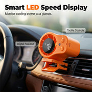 🌀Summer Hot Sale 💨50K+ SOLD!🚙Hands-Free Personal Cooling Fan with LED Display❄️🌬️