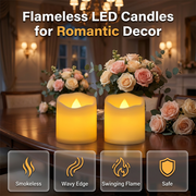 24‑Pcs Flickering Flameless LED Candles Set. Realistic Swing‑Flame Safe Candle Lights for Home & Event Decor
