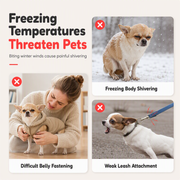 🐕 50% OFF! ✨ Hooded Dog Coat – Windproof Outer Layer. Thick Polar Fleece Lining & Built-In Harness Ring – Cozy Winter Protection for Small & Medium Pets 🧥