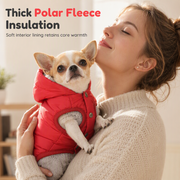 🐕 50% OFF! ✨ Hooded Dog Coat – Windproof Outer Layer. Thick Polar Fleece Lining & Built-In Harness Ring – Cozy Winter Protection for Small & Medium Pets 🧥