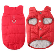 🐕 50% OFF! ✨ Hooded Dog Coat – Windproof Outer Layer. Thick Polar Fleece Lining & Built-In Harness Ring – Cozy Winter Protection for Small & Medium Pets 🧥