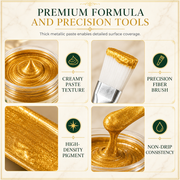 Gold Metallic Refinishing Repair Paste with Brush